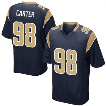 Nike T.J. Carter Youth Game Los Angeles Rams Navy Team Color Jersey