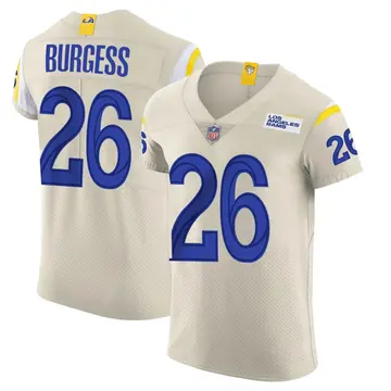 Nike Terrell Burgess Men's Elite Los Angeles Rams Bone Vapor Jersey