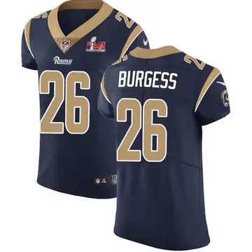 Nike Terrell Burgess Men's Elite Los Angeles Rams Navy Team Color Vapor Untouchable Super Bowl LVI Bound Jersey