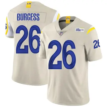Nike Terrell Burgess Men's Limited Los Angeles Rams Bone Vapor Jersey