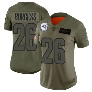 Nike Terrell Burgess Women's Limited Los Angeles Rams Camo 2019 Salute to Service Jersey