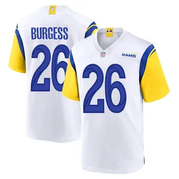 Nike Terrell Burgess Youth Game Los Angeles Rams White Jersey