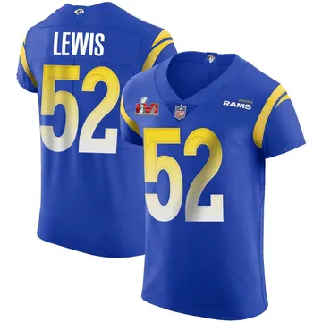 Nike Terrell Lewis Men's Elite Los Angeles Rams Royal Alternate Vapor Untouchable Super Bowl LVI Bound Jersey