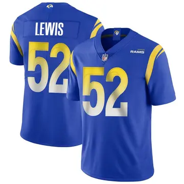 Nike Terrell Lewis Men's Limited Los Angeles Rams Royal Alternate Vapor Untouchable Jersey