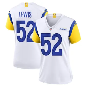 Nike Terrell Lewis Women's Game Los Angeles Rams White Jersey