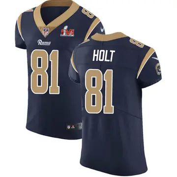 Nike Torry Holt Men's Elite Los Angeles Rams Navy Team Color Vapor Untouchable Super Bowl LVI Bound Jersey