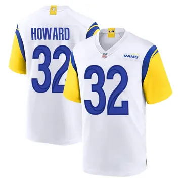 Nike Travin Howard Men's Game Los Angeles Rams White Jersey