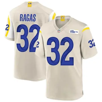 Nike Trey Ragas Men's Game Los Angeles Rams Bone Jersey