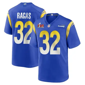 Nike Trey Ragas Men's Game Los Angeles Rams Royal Alternate Super Bowl LVI Bound Jersey