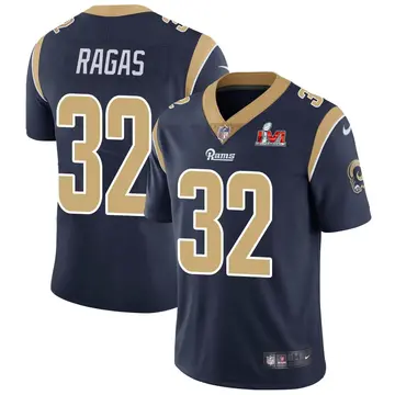 Nike Trey Ragas Men's Limited Los Angeles Rams Navy Team Color Vapor Untouchable Super Bowl LVI Bound Jersey
