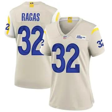 Nike Trey Ragas Women's Game Los Angeles Rams Bone Jersey