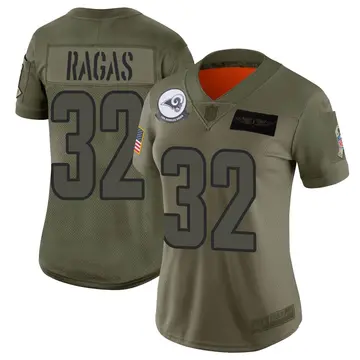 Nike Trey Ragas Women's Limited Los Angeles Rams Camo 2019 Salute to Service Jersey