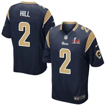 Nike Troy Hill Men's Game Los Angeles Rams Navy Team Color Super Bowl LVI Bound Jersey