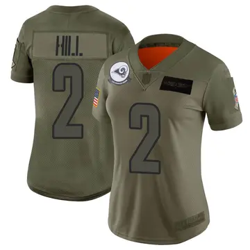 Nike Troy Hill Women's Limited Los Angeles Rams Camo 2019 Salute to Service Jersey