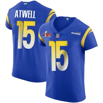 Nike Tutu Atwell Men's Elite Los Angeles Rams Royal Alternate Vapor Untouchable Super Bowl LVI Bound Jersey