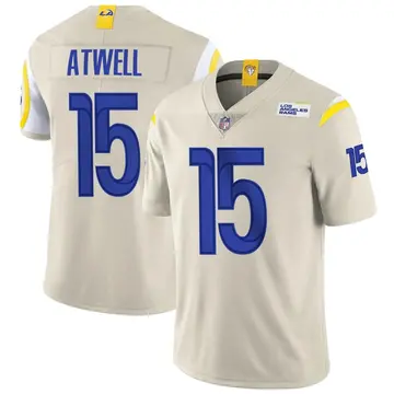 Nike Tutu Atwell Men's Limited Los Angeles Rams Bone Vapor Jersey