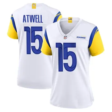 Nike Tutu Atwell Women's Game Los Angeles Rams White Jersey
