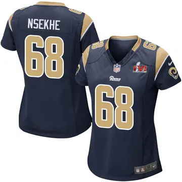 Nike Ty Nsekhe Women's Game Los Angeles Rams Navy Team Color Super Bowl LVI Bound Jersey
