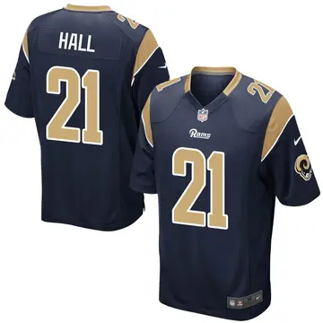 Nike Tyler Hall Men's Game Los Angeles Rams Navy Team Color Jersey