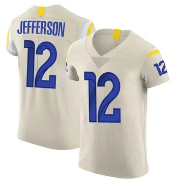 Nike Van Jefferson Men's Elite Los Angeles Rams Bone Vapor Jersey