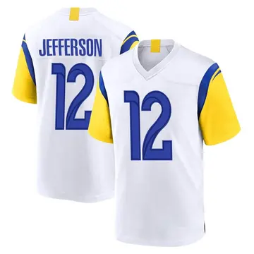 Nike Van Jefferson Men's Game Los Angeles Rams White Jersey