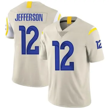 Nike Van Jefferson Men's Limited Los Angeles Rams Bone Vapor Jersey