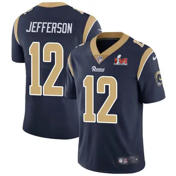 Nike Van Jefferson Men's Limited Los Angeles Rams Navy Team Color Vapor Untouchable Super Bowl LVI Bound Jersey