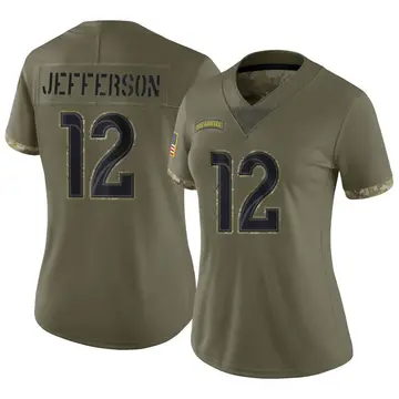 Nike Van Jefferson Women's Limited Los Angeles Rams Olive 2022 Salute To Service Jersey
