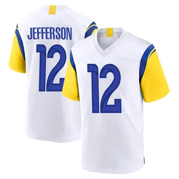 Nike Van Jefferson Youth Game Los Angeles Rams White Jersey