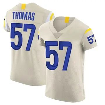 Nike Zach Thomas Men's Elite Los Angeles Rams Bone Vapor Jersey