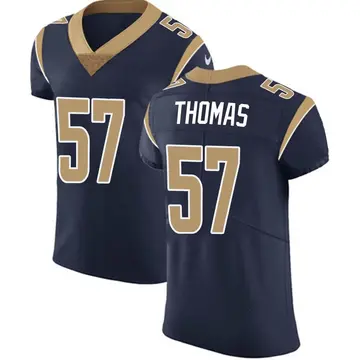 Nike Zach Thomas Men's Elite Los Angeles Rams Navy Team Color Vapor Untouchable Jersey