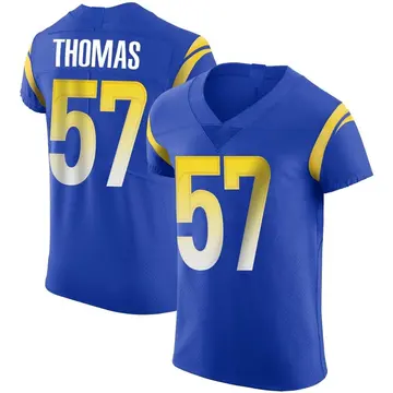 Nike Zach Thomas Men's Elite Los Angeles Rams Royal Alternate Vapor Untouchable Jersey