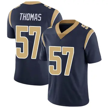Nike Zach Thomas Men's Limited Los Angeles Rams Navy Team Color Vapor Untouchable Jersey