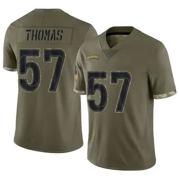 Nike Zach Thomas Men's Limited Los Angeles Rams Olive 2022 Salute To Service Jersey