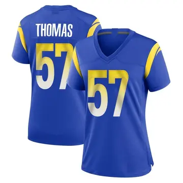 Nike Zach Thomas Women's Game Los Angeles Rams Royal Alternate Jersey