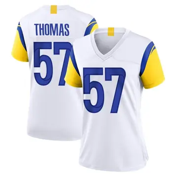 Nike Zach Thomas Women's Game Los Angeles Rams White Jersey
