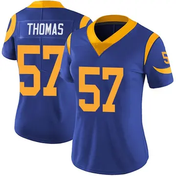 Nike Zach Thomas Women's Limited Los Angeles Rams Royal Alternate Vapor Untouchable Jersey