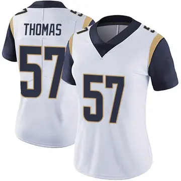 Nike Zach Thomas Women's Limited Los Angeles Rams White Vapor Untouchable Jersey
