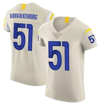 Nike Zach VanValkenburg Men's Elite Los Angeles Rams Bone Vapor Jersey