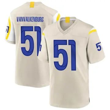 Nike Zach VanValkenburg Men's Game Los Angeles Rams Bone Jersey