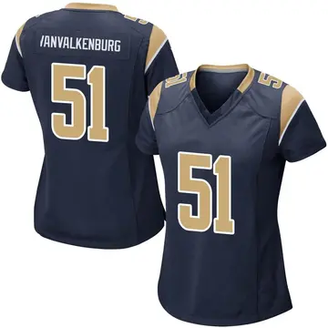 Nike Zach VanValkenburg Women's Game Los Angeles Rams Navy Team Color Jersey