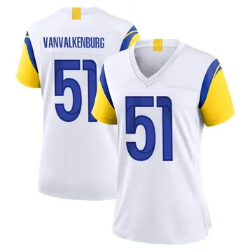 Nike Zach VanValkenburg Women's Game Los Angeles Rams White Jersey